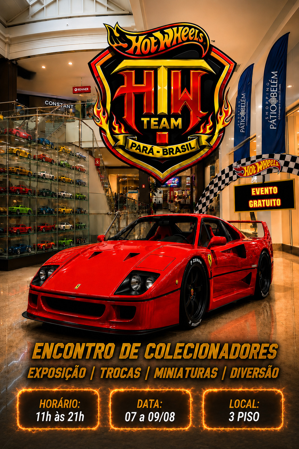 1º Encontro de Colecionadores Hot Wheels no Shopping Pátio Belém