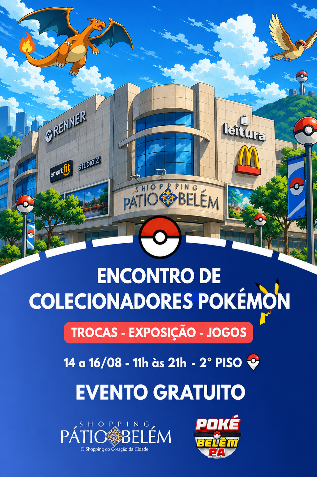 1º Encontro de Colecionadores Pokémon no Shopping Pátio Belém